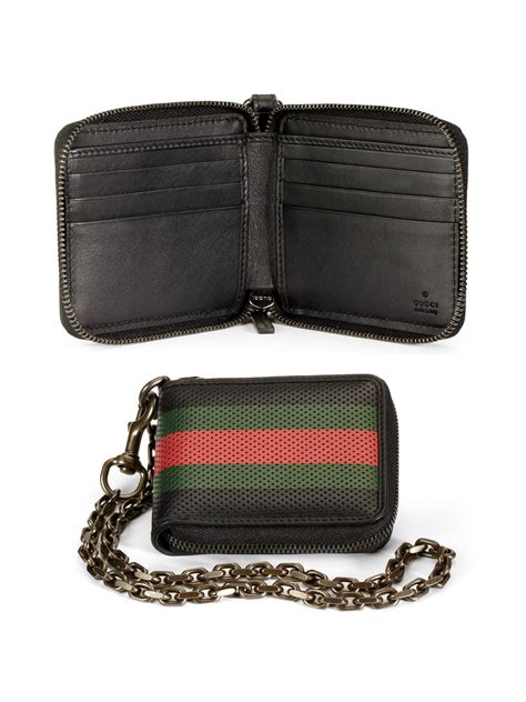 gucci designer mens wallet with chain|men's gucci wallets for cheap.